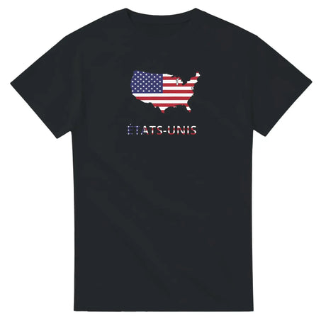 T-shirt drapeau états-unis en carte - pixelforma