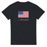 T-shirt drapeau états-unis en texte - pixelforma