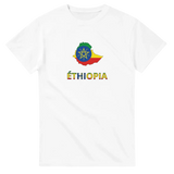 T-shirt drapeau éthiopie carte - pixelforma