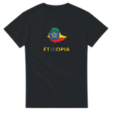 T-shirt drapeau éthiopie carte - pixelforma