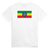 T-shirt drapeau éthiopie coton mélangé brodé