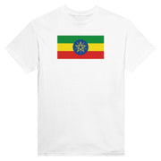T-shirt drapeau éthiopie coton mélangé imprimé