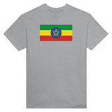 T-shirt drapeau éthiopie coton mélangé brodé