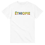 T-shirt drapeau éthiopie en écriture - pixelforma