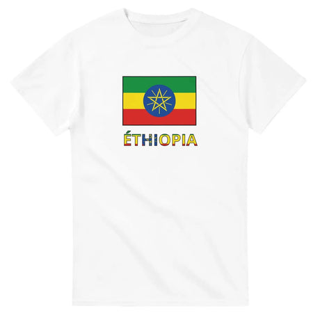 T-shirt drapeau éthiopie texte - pixelforma