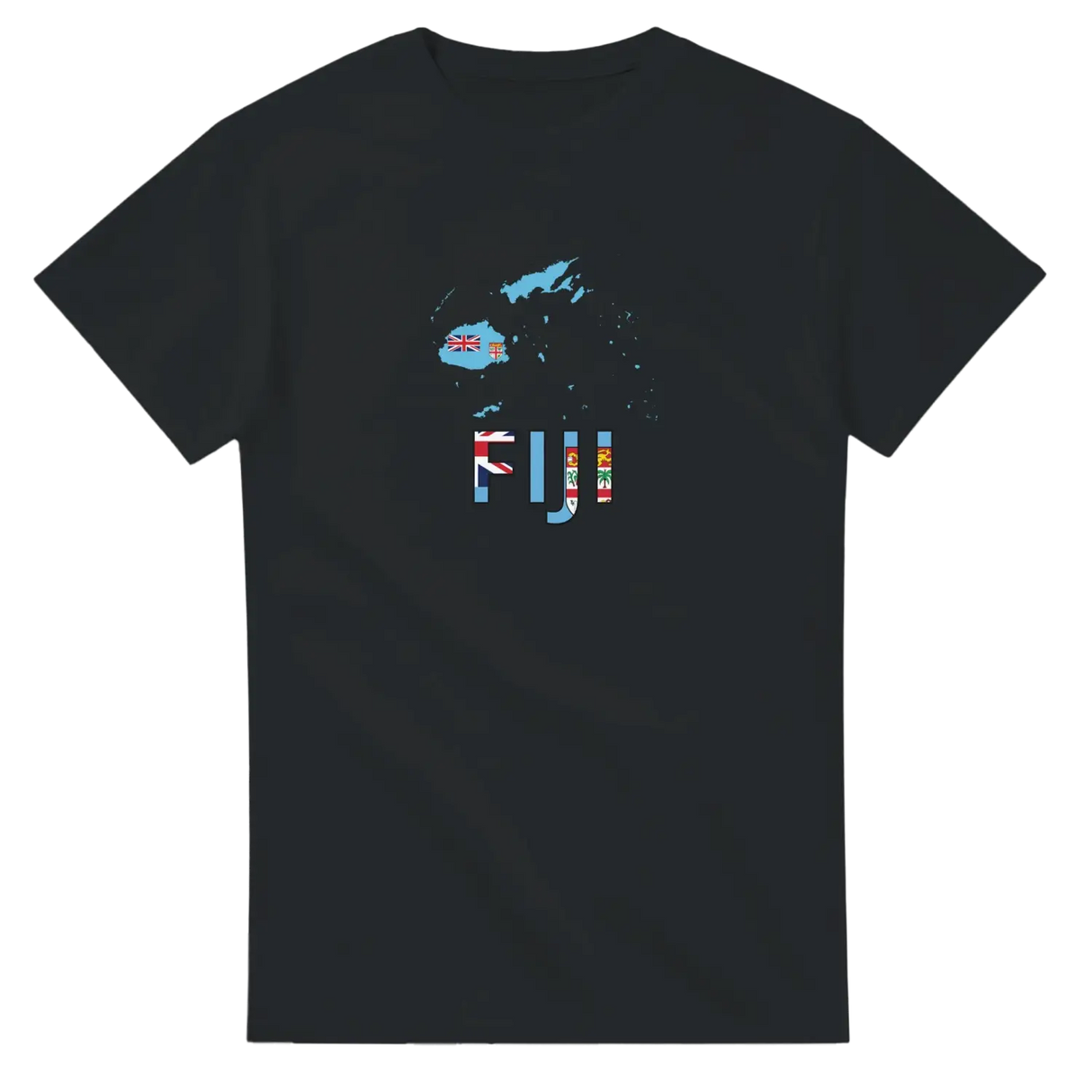 T-shirt drapeau fidji carte - pixelforma