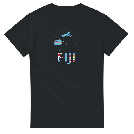 T-shirt drapeau fidji carte - pixelforma