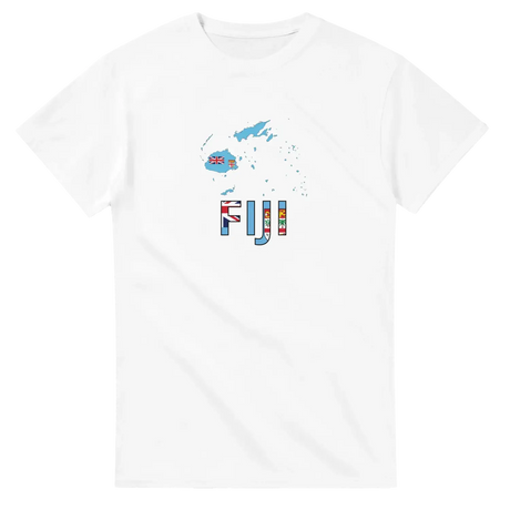 T-shirt drapeau fidji carte - pixelforma