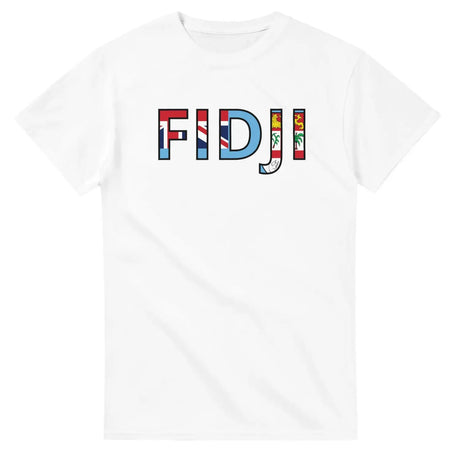 T-shirt drapeau fidji en écriture - pixelforma