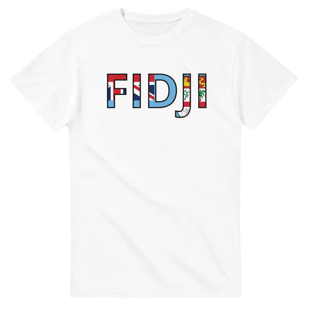 T-shirt drapeau fidji en écriture - pixelforma