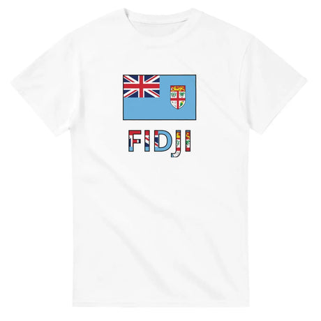 T-shirt drapeau fidji en texte - pixelforma