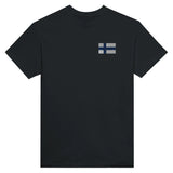 T shirt drapeau finlande broderie couleur coton épais