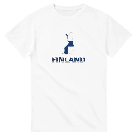 T-shirt drapeau finlande carte - pixelforma