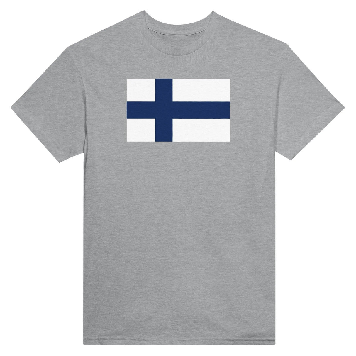 T-shirt drapeau finlande coton mélangé brodé manches longues