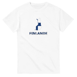 T-shirt drapeau finlande en carte - pixelforma