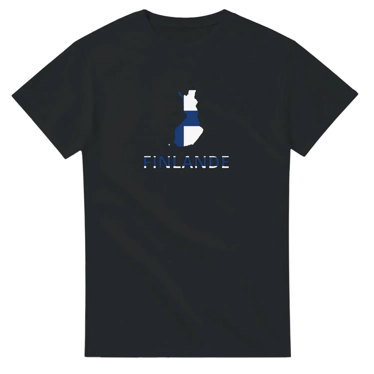 T-shirt drapeau finlande en carte - pixelforma