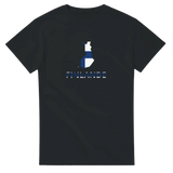 T-shirt drapeau finlande en carte - pixelforma