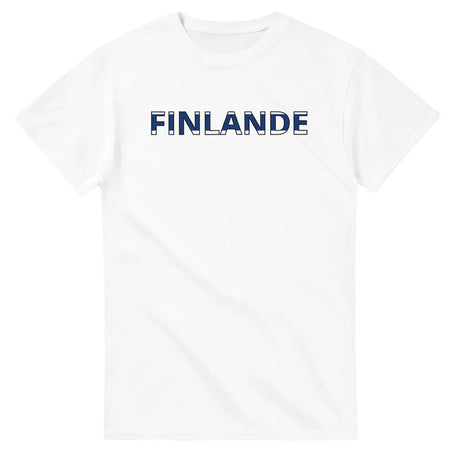 T-shirt drapeau finlande en écriture - pixelforma