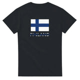 T-shirt drapeau finlande texte - pixelforma