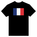 T-shirt drapeau france brodé coton mélangé manches longues