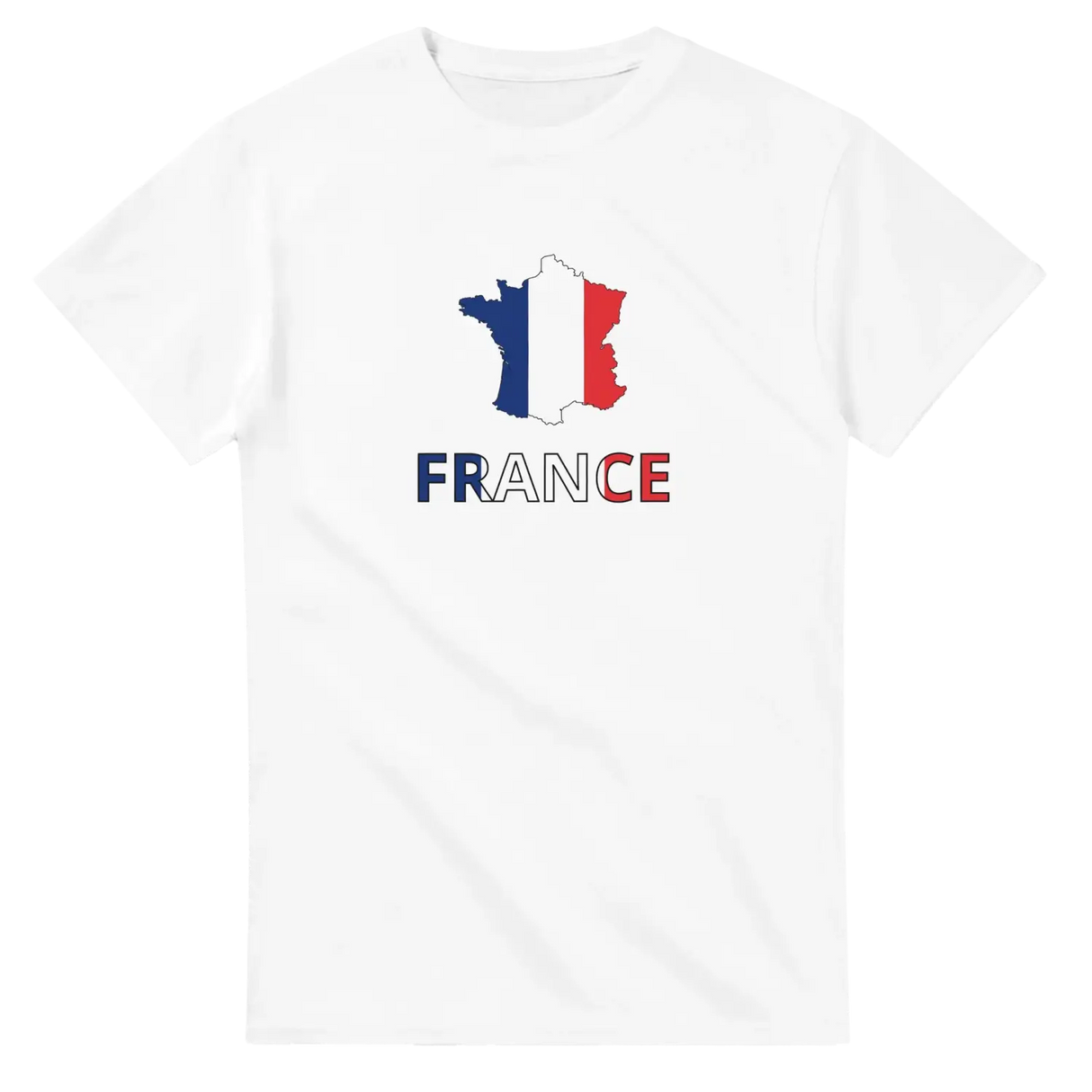 T-shirt drapeau france en carte - pixelforma