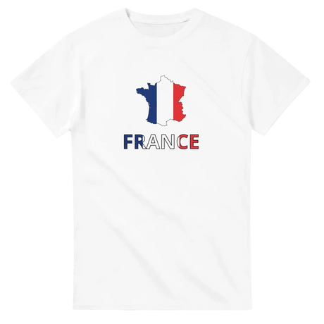 T-shirt drapeau france en carte - pixelforma