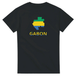 T-shirt drapeau gabon en carte - pixelforma