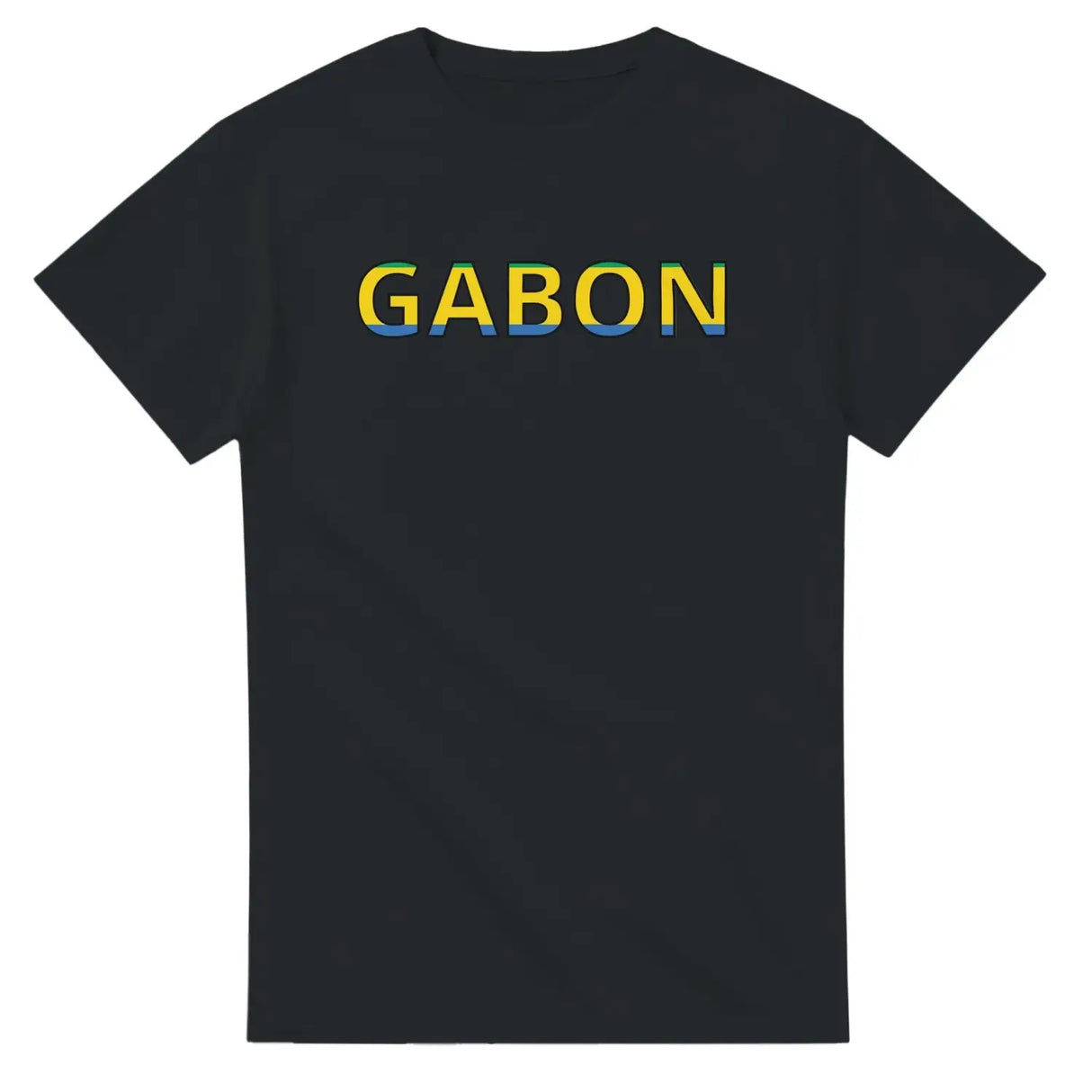 T-shirt drapeau gabon en écriture - pixelforma