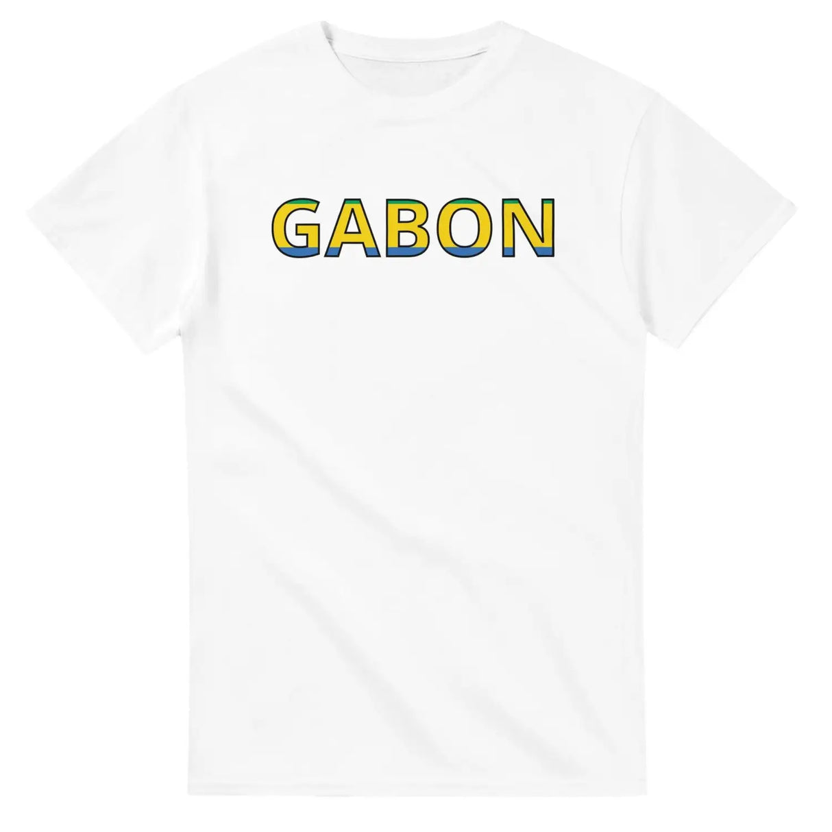 T-shirt drapeau gabon en écriture - pixelforma