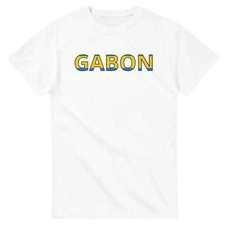 T-shirt drapeau gabon en écriture - pixelforma