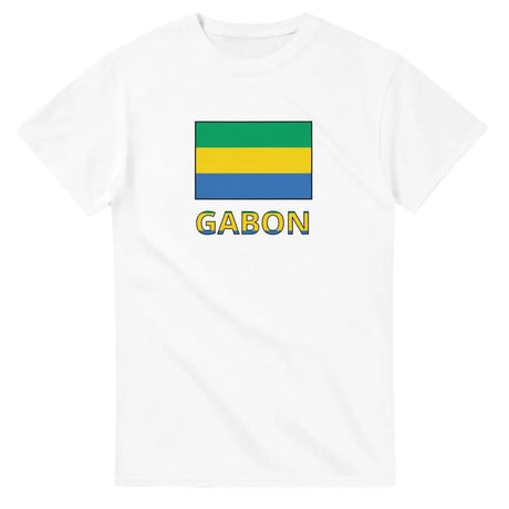 T-shirt drapeau gabon en texte - pixelforma