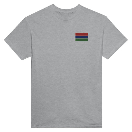 T-shirt drapeau gambie broderie couleur coton mélangé