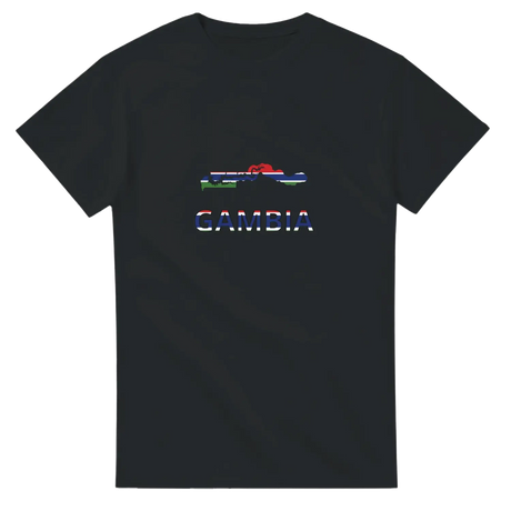 T-shirt drapeau gambie carte - pixelforma