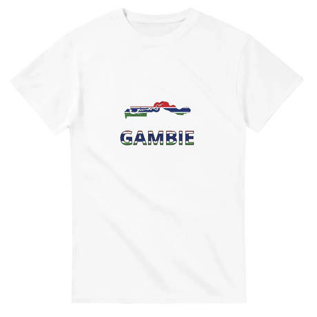 T-shirt drapeau gambie en carte - pixelforma