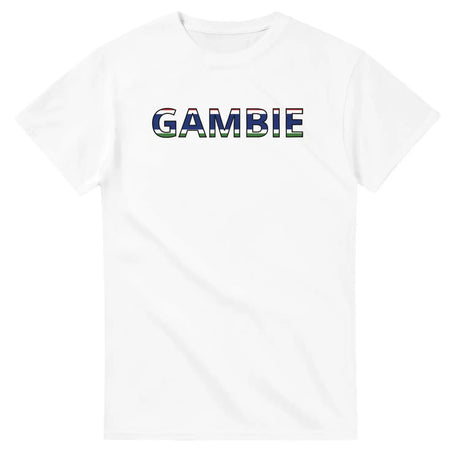 T-shirt drapeau gambie en écriture - pixelforma