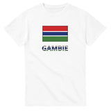 T-shirt drapeau gambie en texte - pixelforma