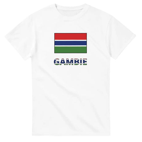 T-shirt drapeau gambie en texte - pixelforma