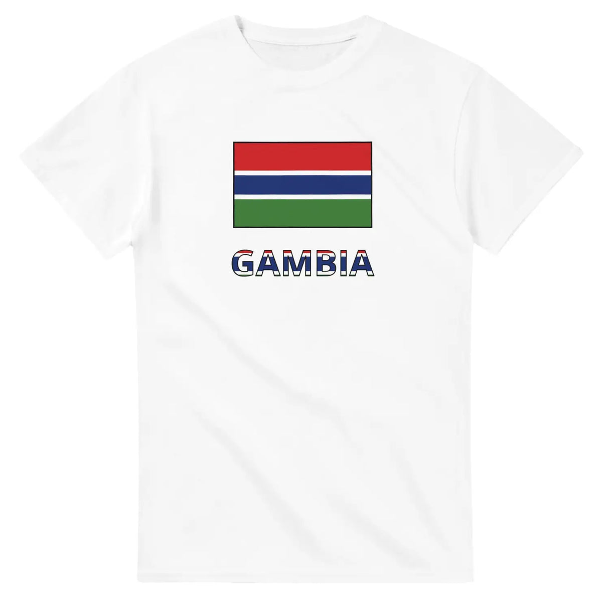 T-shirt drapeau gambie texte - pixelforma