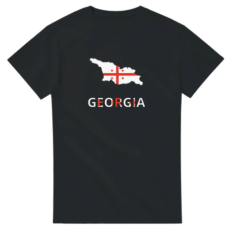 T-shirt drapeau géorgie carte - pixelforma