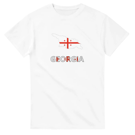 T-shirt drapeau géorgie carte - pixelforma