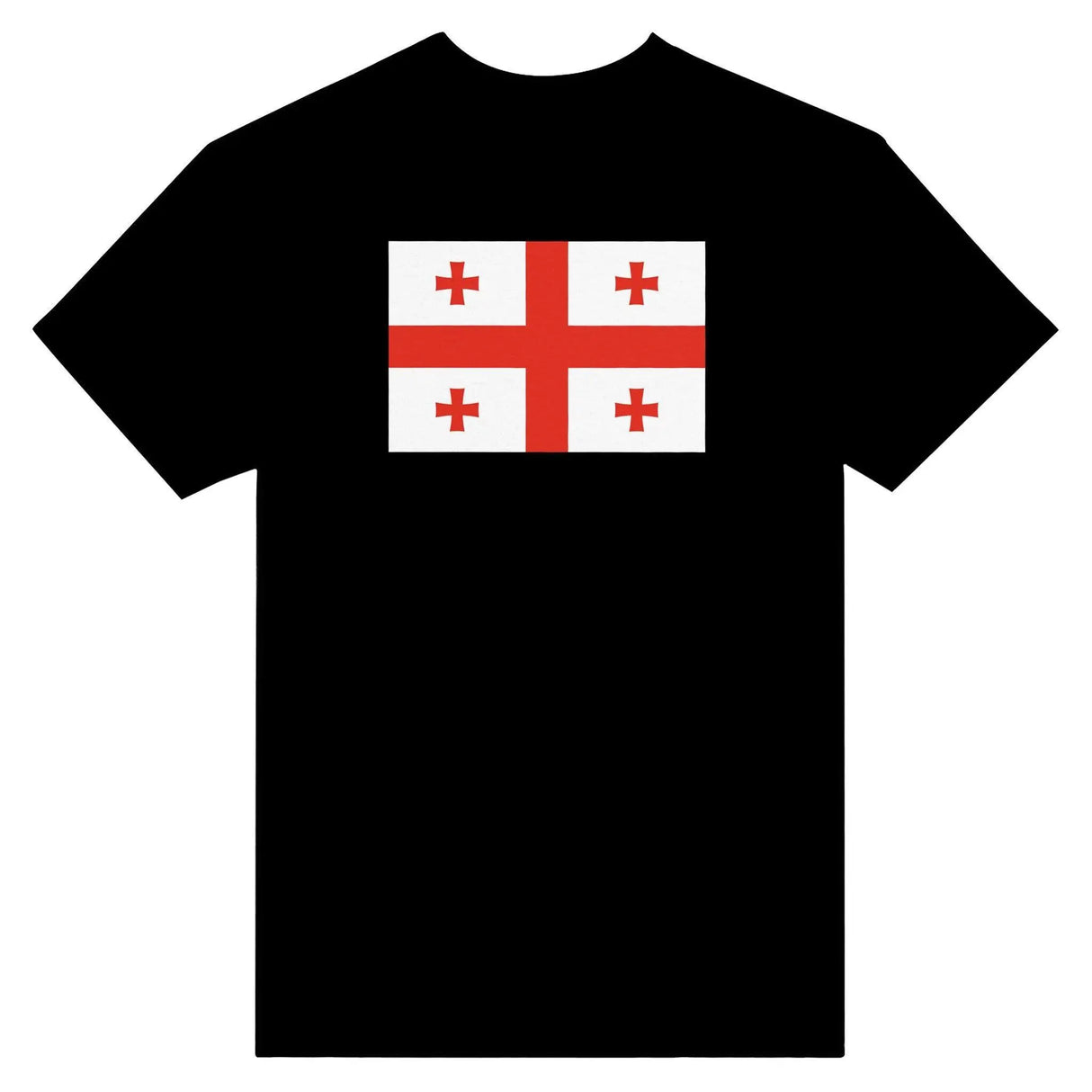 T-shirt drapeau géorgie coton mélangé brodé élégant