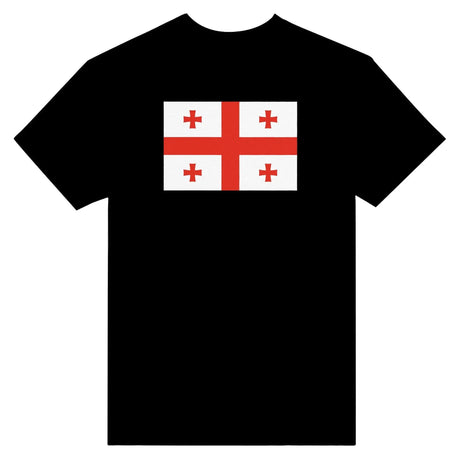 T-shirt drapeau géorgie coton mélangé brodé élégant