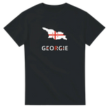 T-shirt drapeau géorgie en carte - pixelforma