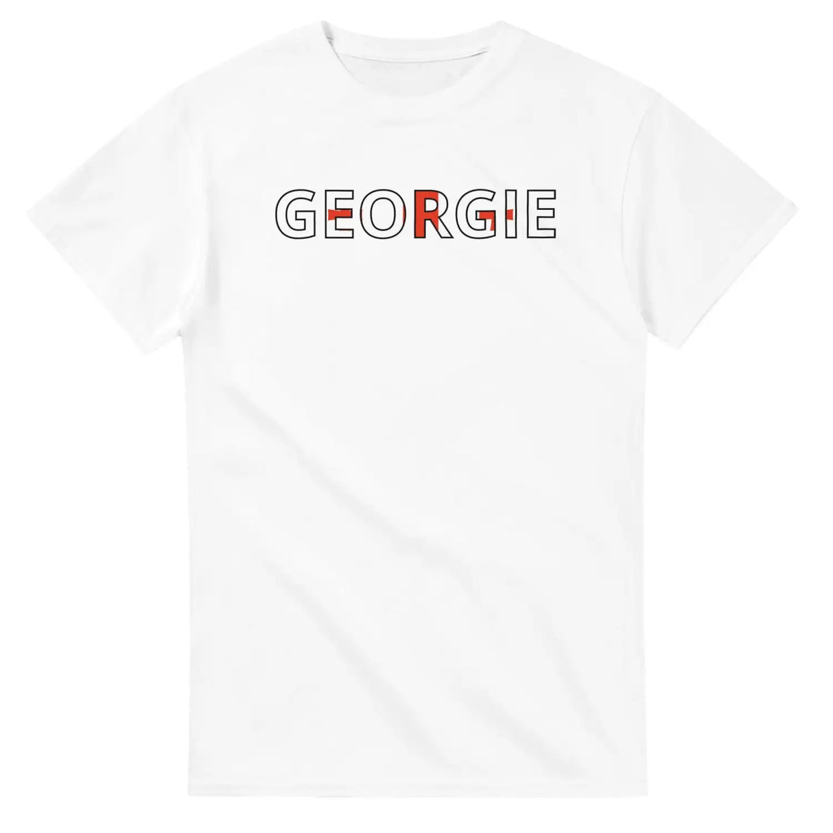 T-shirt drapeau géorgie en écriture - pixelforma