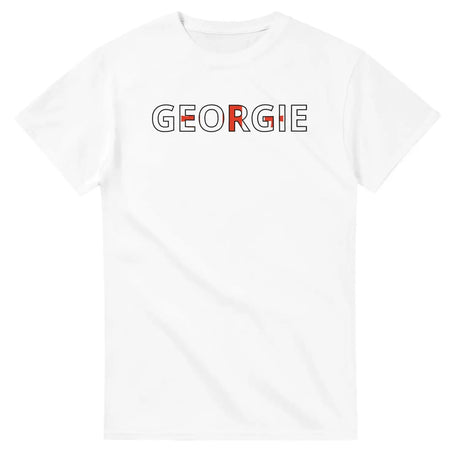 T-shirt drapeau géorgie en écriture - pixelforma