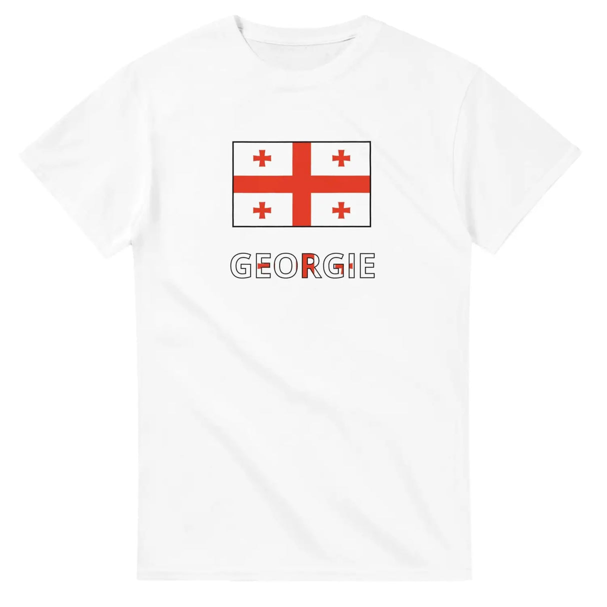 T-shirt drapeau géorgie en texte - pixelforma