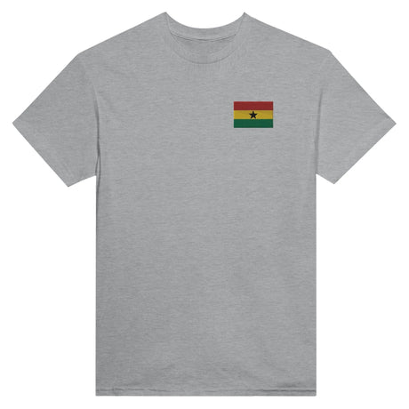 T-shirt drapeau ghana broderie couleur coton mélangé
