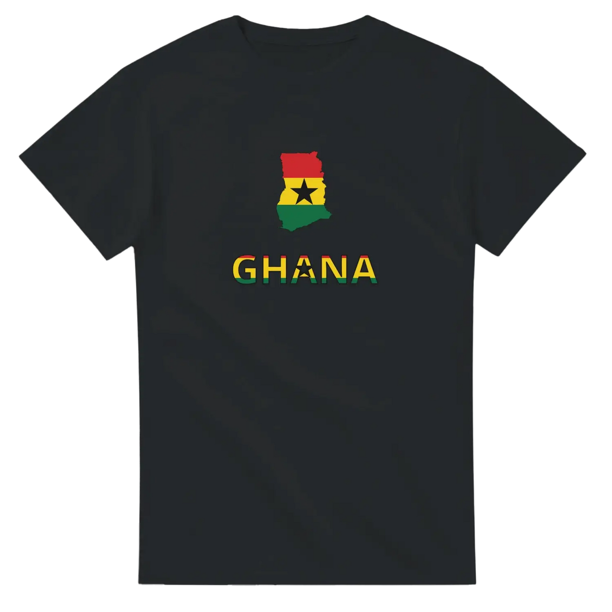 T-shirt drapeau ghana en carte - pixelforma