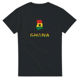 T-shirt drapeau ghana en carte - pixelforma