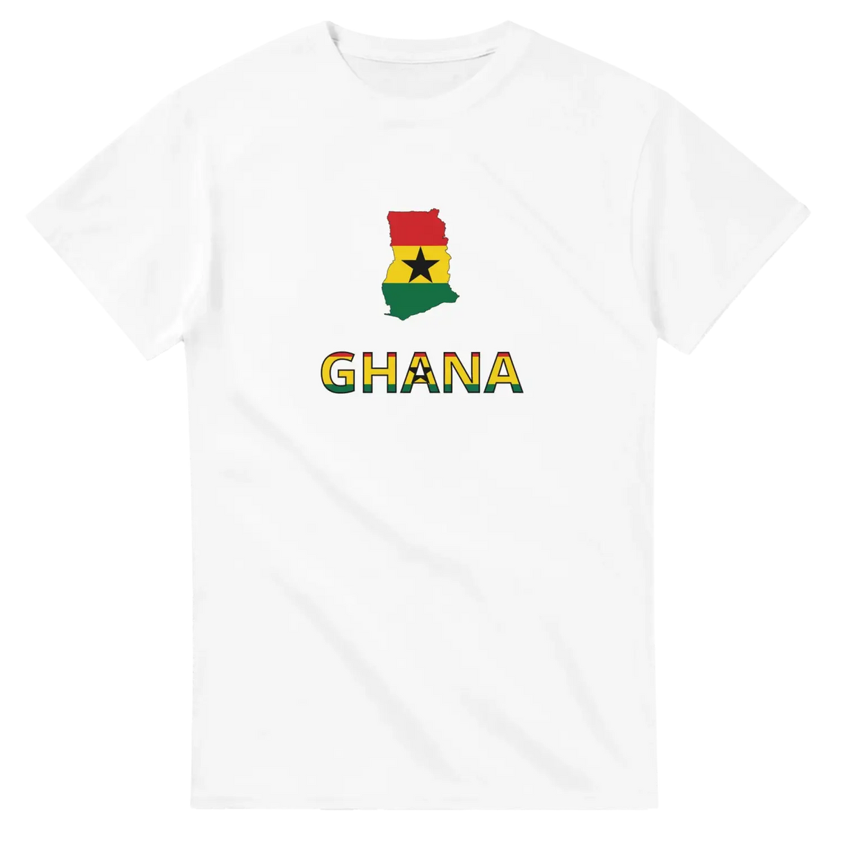 T-shirt drapeau ghana en carte - pixelforma